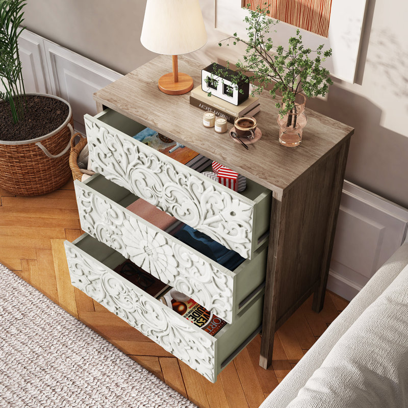 Fleur De Lis Living Platt Farmhouse 3-Drawer Dresser & Reviews